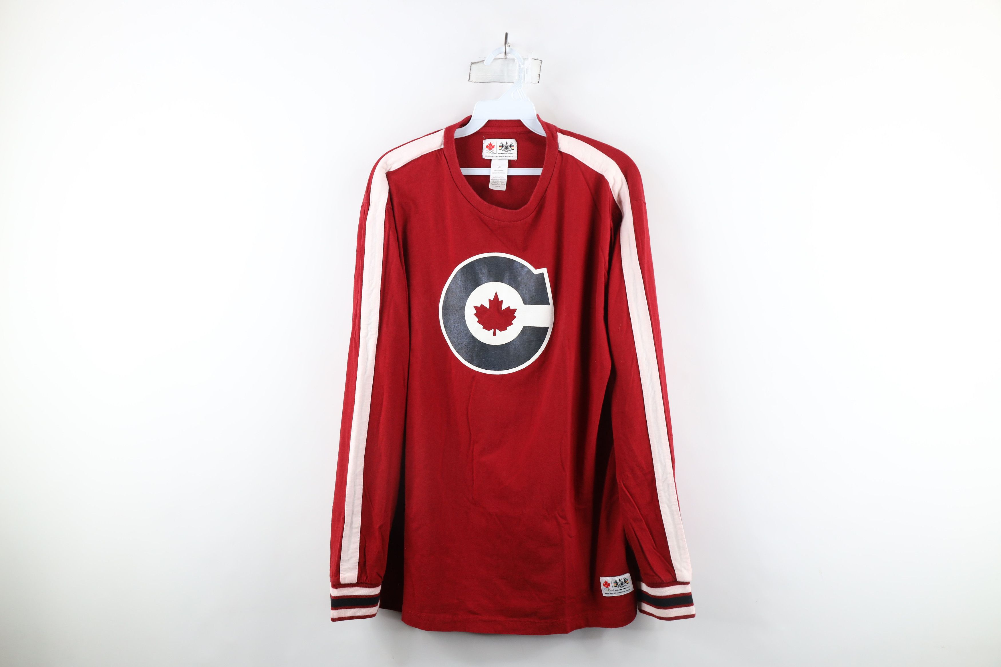 Hudson × Vintage Hudsons Bay Co Team Canada Olympics Long Sleeve T-Shirt Size US L / EU 52-54 / 3 - 1 Thumbnail