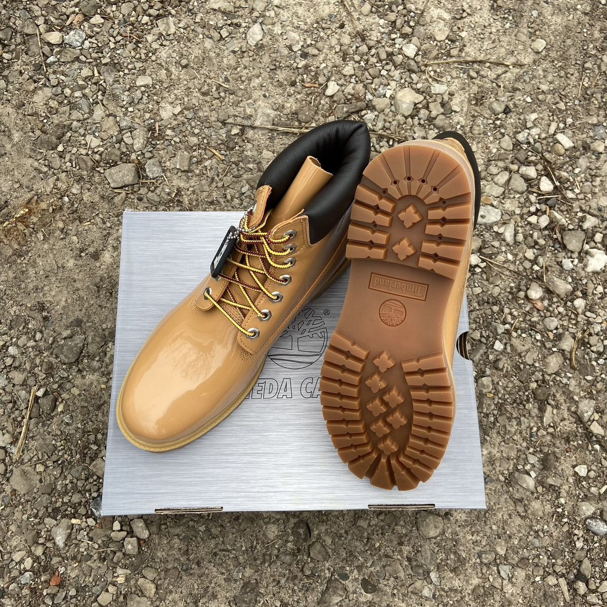 Timberland Veneda Carter Timberland 6” Patent Leather Boots Size 12 Size US 12 / EU 45 - 3 Thumbnail