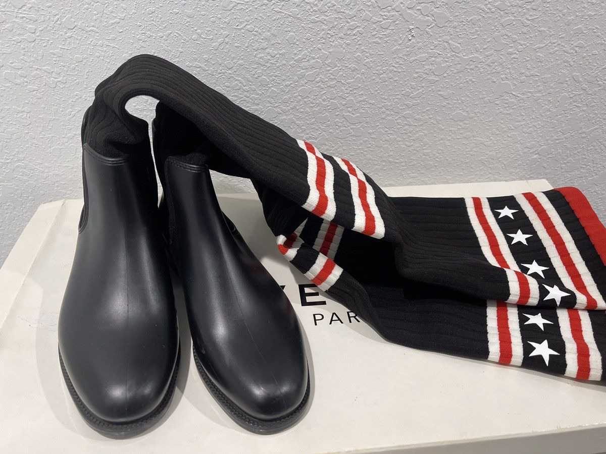 Givenchy Givenchy Storm Sock Knit Thigh High Rain Boots Grailed