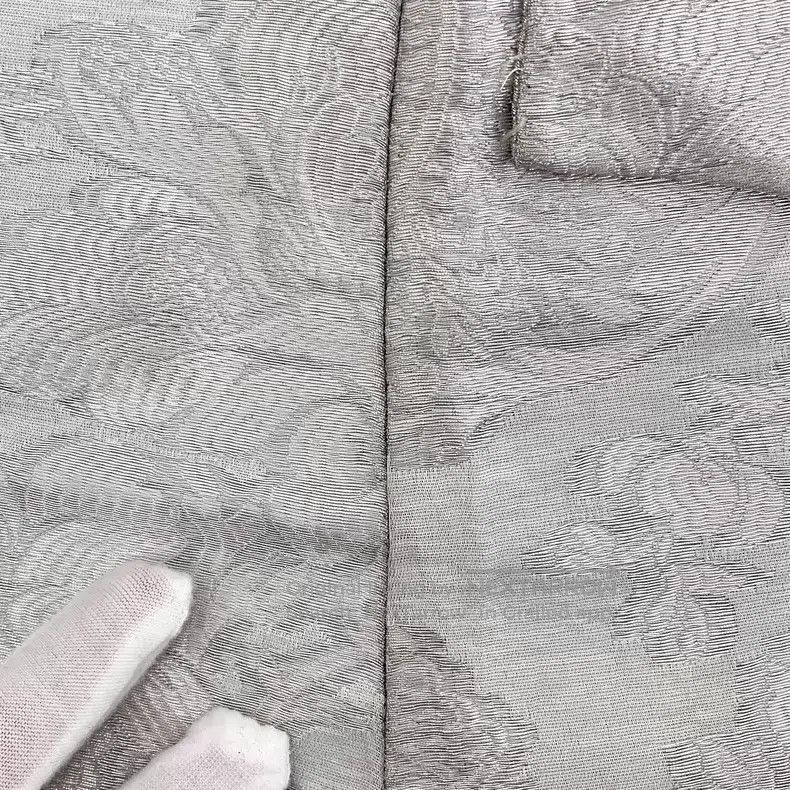 Louis Vuitton Louis Vuitton Silver floral embossed A-line skirt Size 37" - 8 Thumbnail