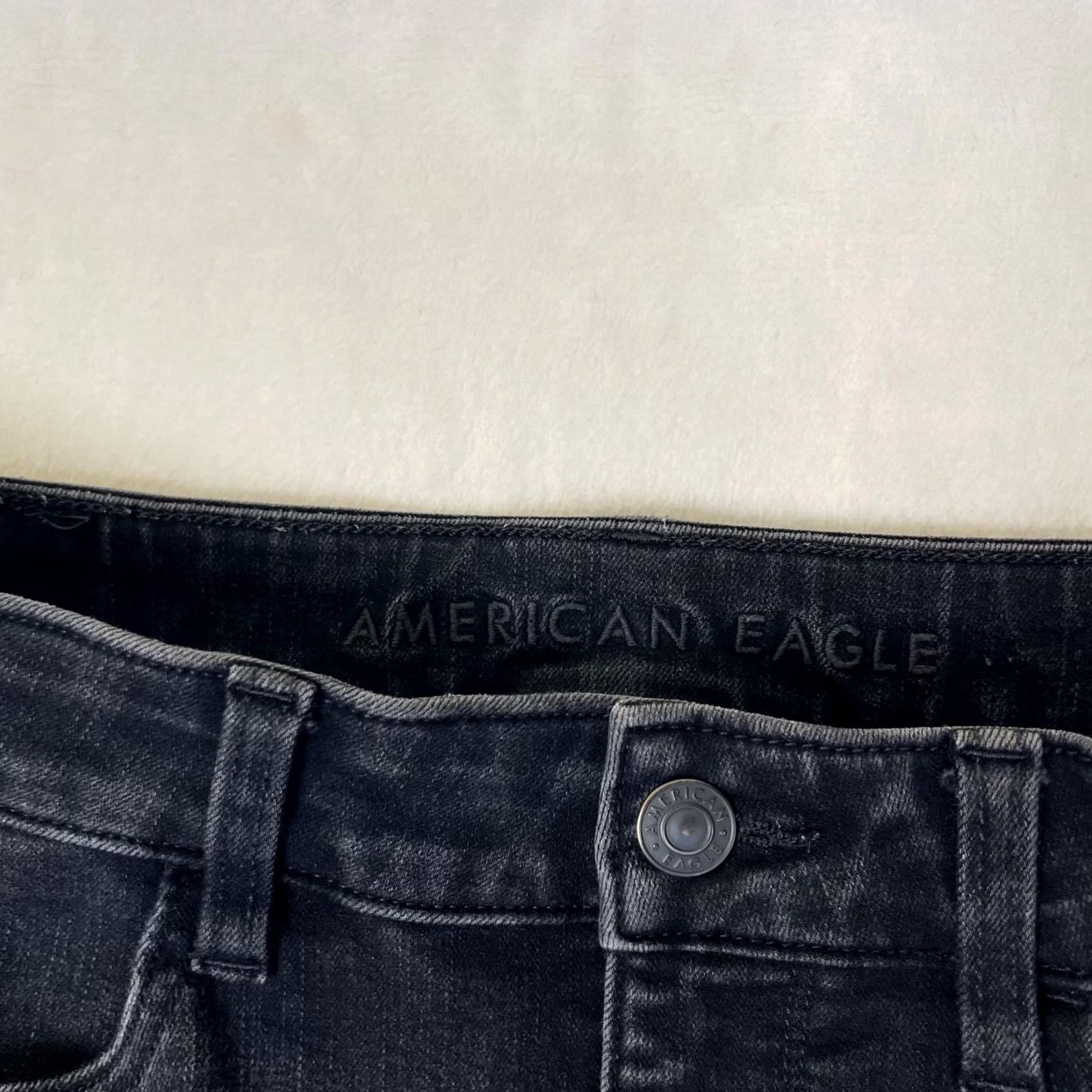 American Eagle Outfitters American Eagle Jegging Jeans Womens 4 Long Charcoal Gray Wash Denim Slim Stretch Pocket 5-Pocket Logo Zipper Size 27" / US 4 / IT 40 - 6 Thumbnail