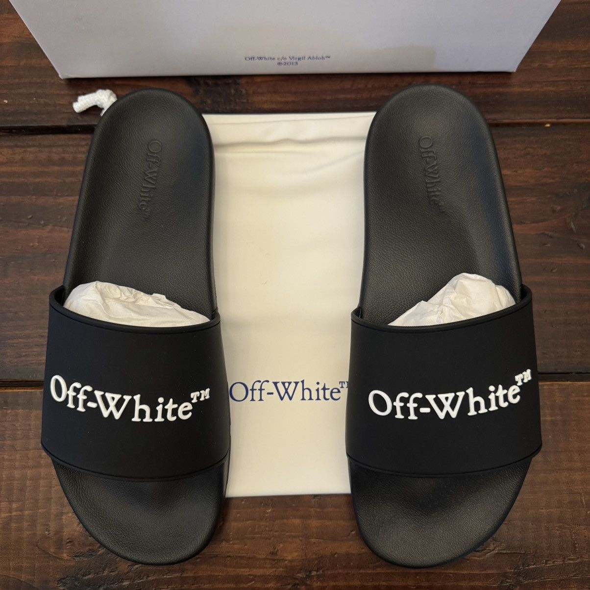 Off-White OFF-WHITE Bookish Slides Size US 12 / EU 45 - 2 Thumbnail