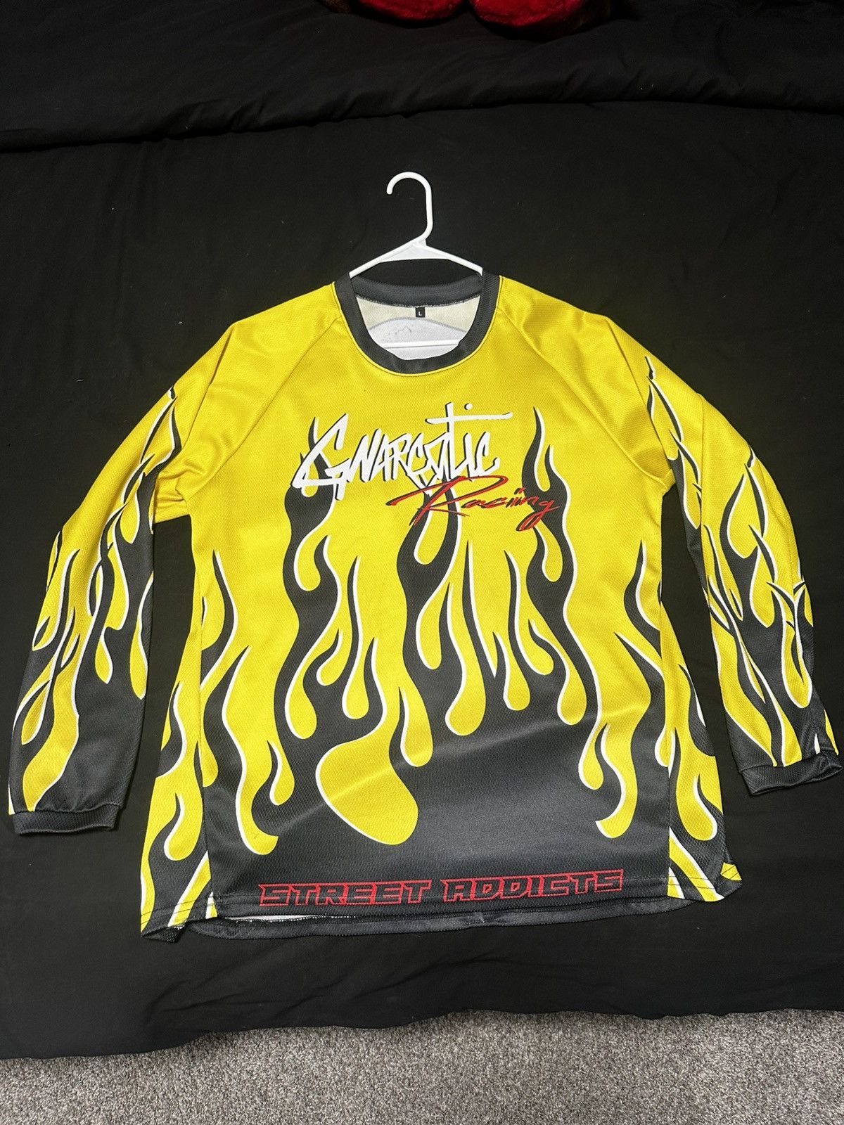 Gnarcotic Gnarcotic Yellow x Black Flames dirtbike jersey Size US L / EU 52-54 / 3 - 4 Thumbnail