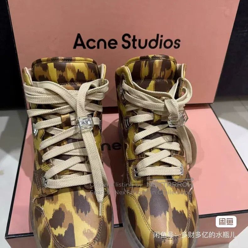Acne Studios Acne Studios Leopard Print High-Top Casual Fashion Sneaker Size US 5.5 / EU 38 - 4 Thumbnail