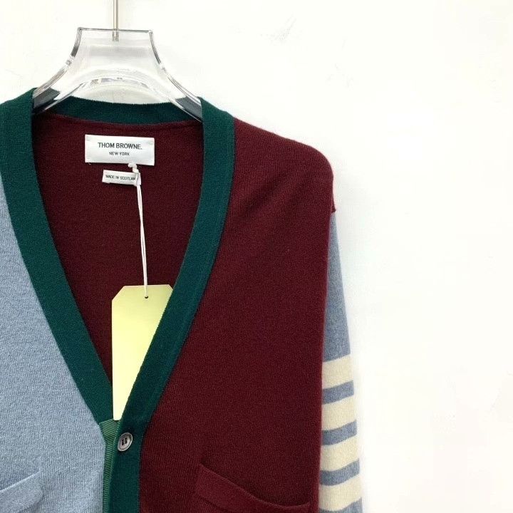 Thom Browne Thom Browne Colorblock Four-Bar Cashmere Sweater Size US M / EU 48-50 / 2 - 3 Thumbnail