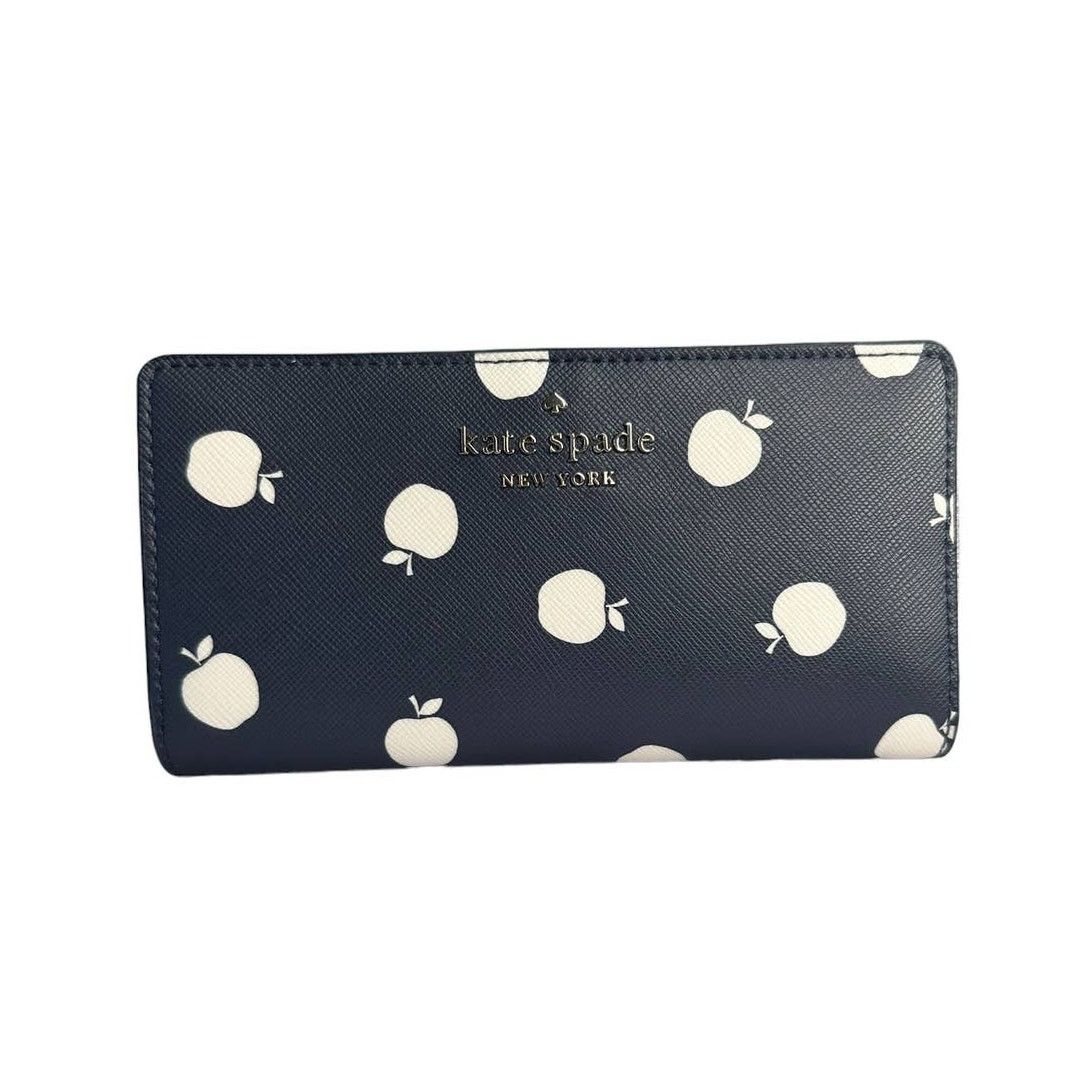 Kate Spade Kate Spade Orchard Toss Apple Print Large Slim Bifold Wallet Size ONE SIZE - 1 Thumbnail
