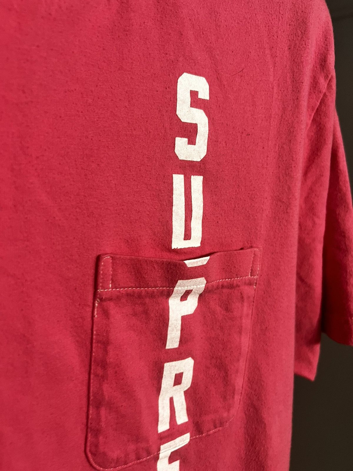 Supreme Supreme Ss20 Contrast Stitch Pocket Tee Pink Size L Size US L / EU 52-54 / 3 - 6 Thumbnail