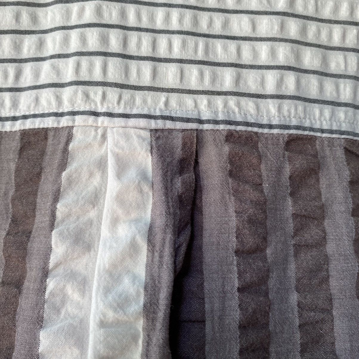 Y's Y's for living Striped Cotton Grandad Shirt Size US XL / EU 56 / 4 - 13 Thumbnail
