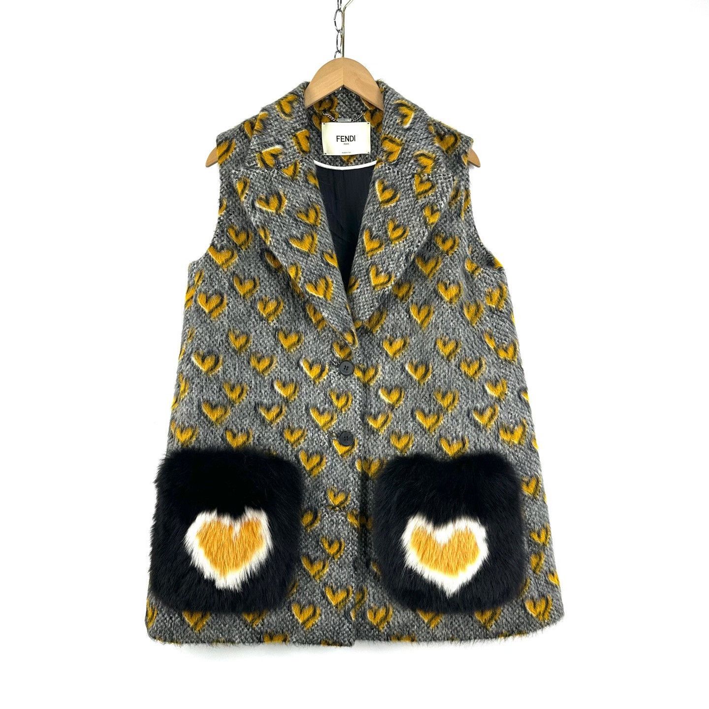 Fendi Fendi Heart Pattern Sleeveless Vest Size M / US 6-8 / IT 42-44 - 1 Thumbnail