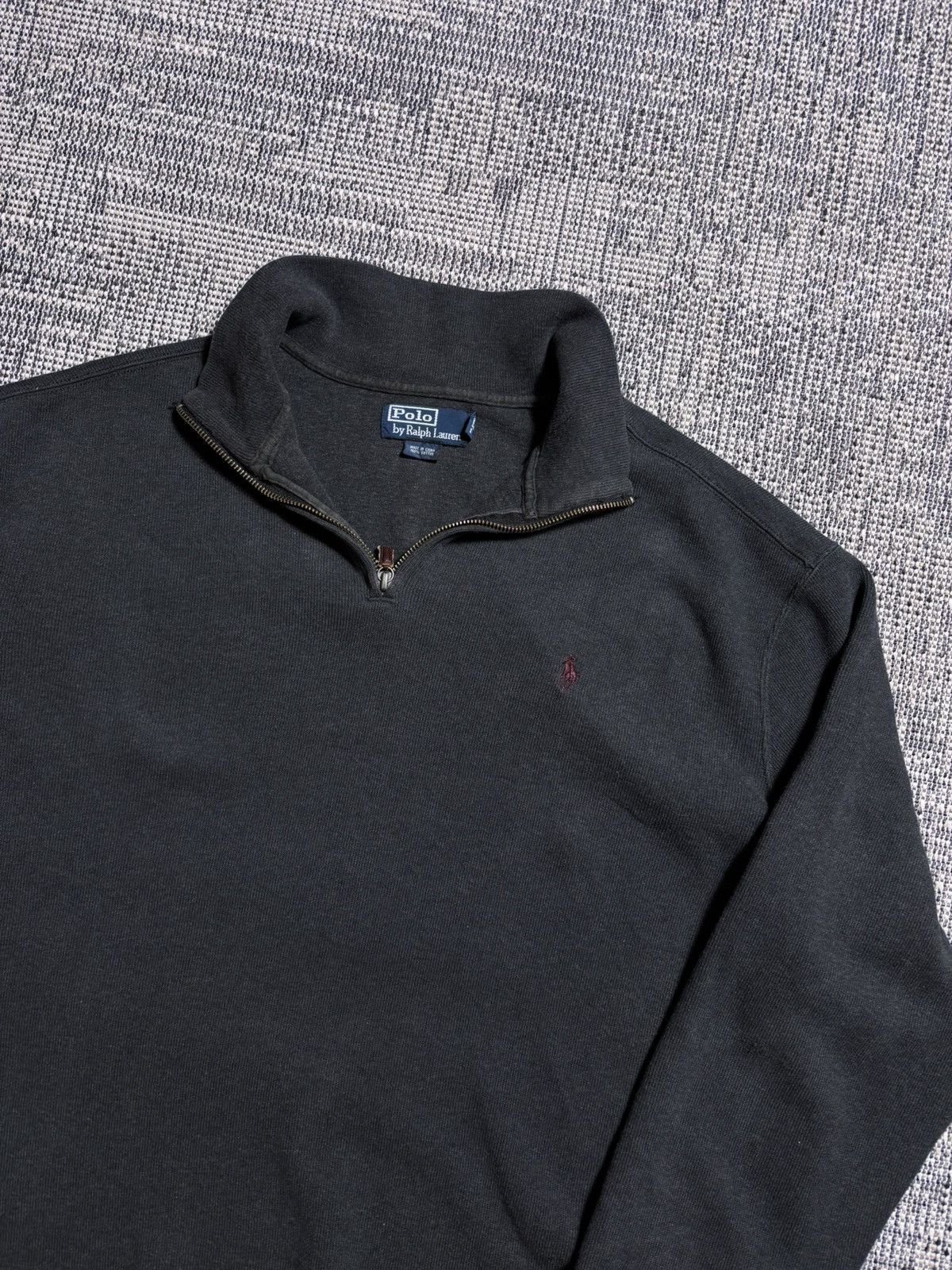 Polo Ralph Lauren Polo Ralph Lauren Vintage Gray 1/3 Zip Cotton Sweater Size US XL / EU 56 / 4 - 2 Thumbnail
