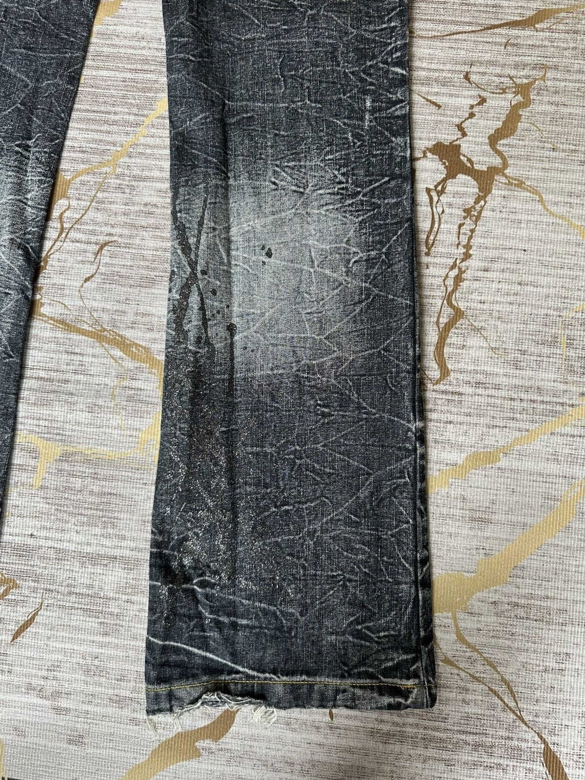 Tornado Mart FLARE Lowbox Premium Distressed Claw Marks Design Denim Size US 32 / EU 48 - 14 Thumbnail
