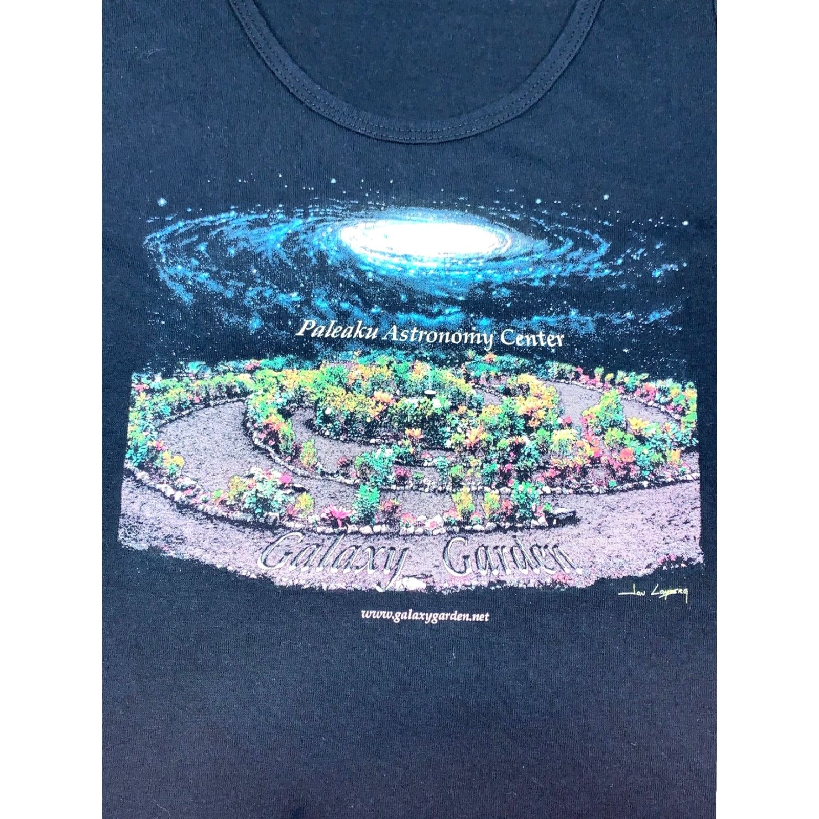 Gildan Gildan T-Shirt Black Galaxy Space Logo Paleaku Astronomy Center Galaxy Garden Graphic Tank Top L Mens Size L Size US L / EU 52-54 / 3 - 2 Thumbnail