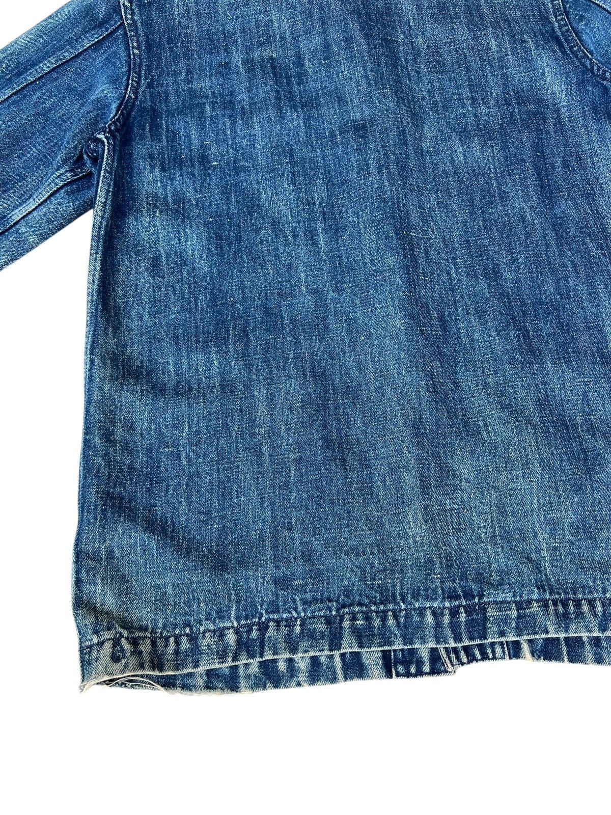 45rpm Trashed Indigo Japan Military Denim Shawl Collar Jacket Size US M / EU 48-50 / 2 - 22 Thumbnail