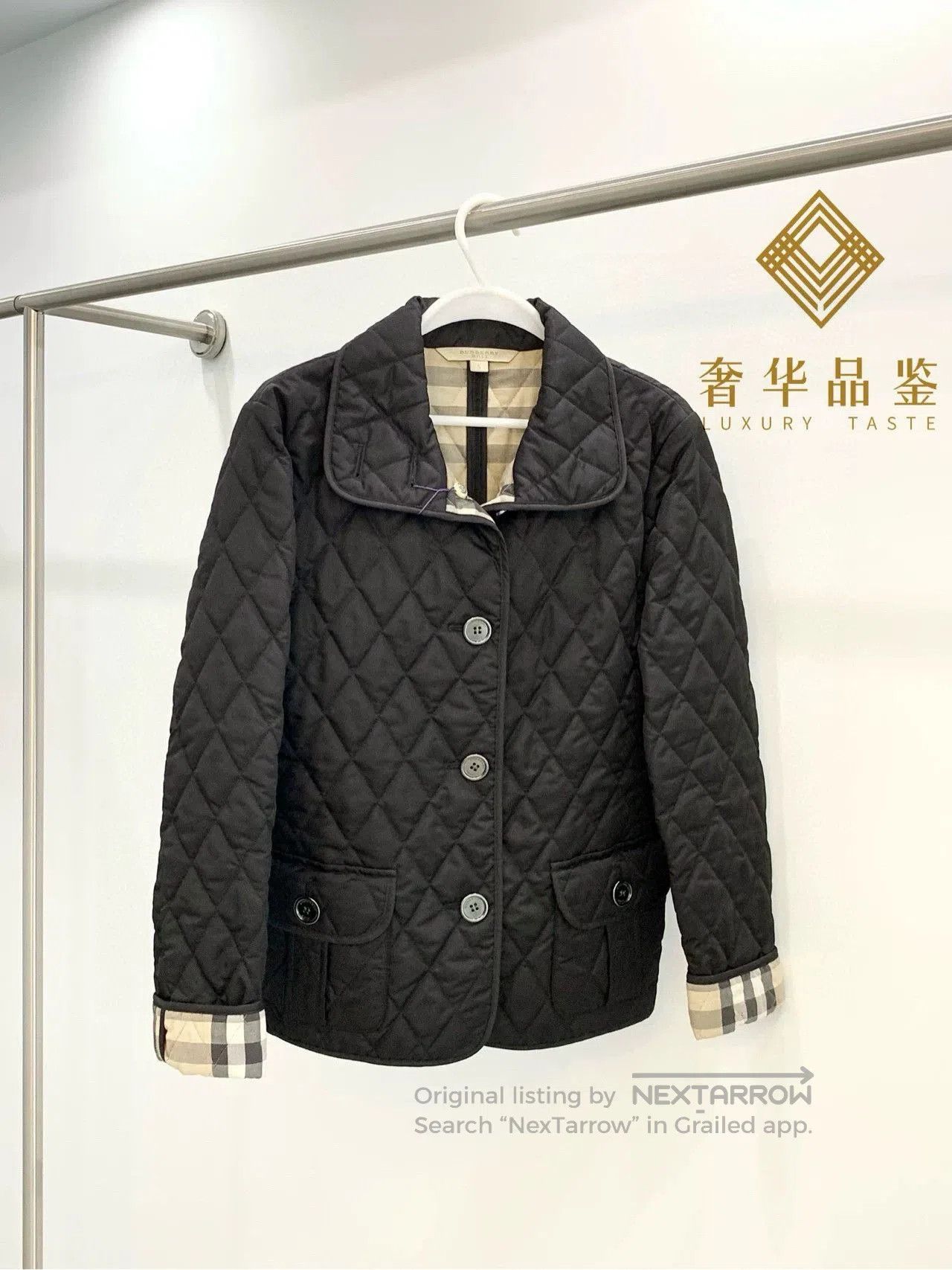 Burberry Burberry Black Diamond-Quilted Jacket. Size S / US 4 / IT 40 - 1 Thumbnail