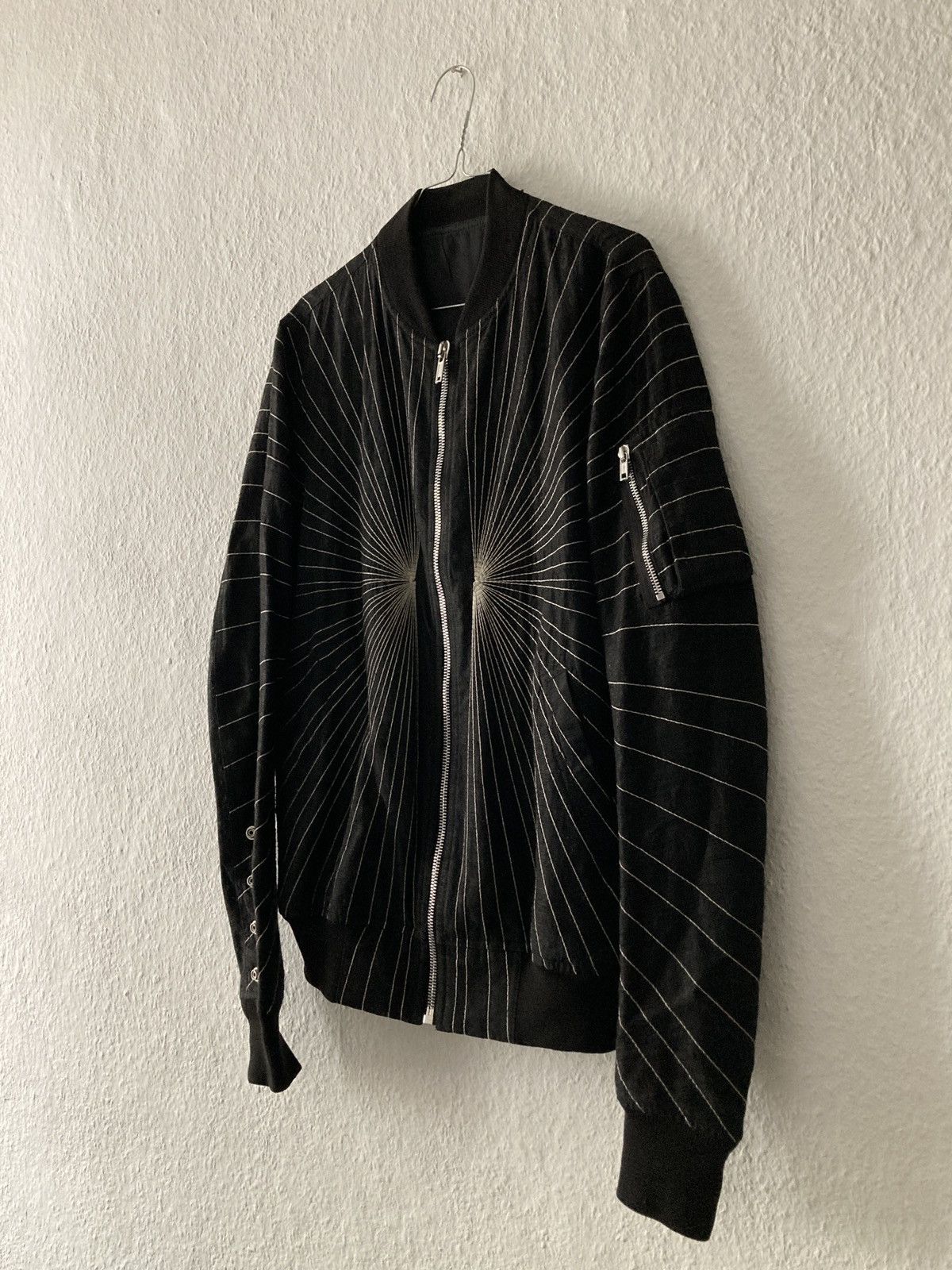 Rick Owens S/S 17 "WALRUS" Radiance Embroidered Bomber Jacket 48/M Size US M / EU 48-50 / 2 - 2 Thumbnail