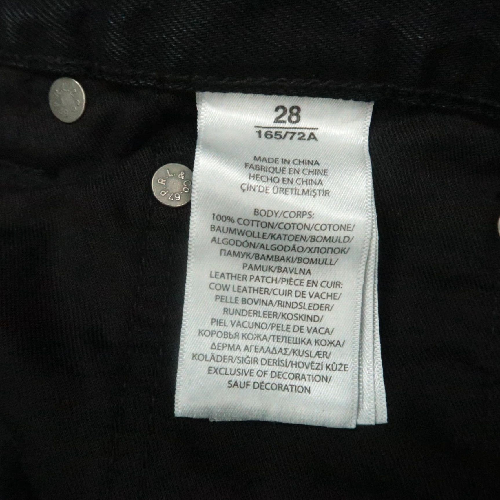 Polo Ralph Lauren Polo Ralph Lauren Women's Jeans 28 Black Moto Biker Ankle Zip 5-Pocket Size 28" / US 6 / IT 42 - 7 Thumbnail