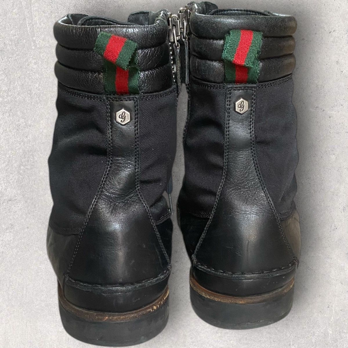 Gucci Gucci Web Accent Leather Lace Up Boots Size US 10 / EU 43 - 5 Thumbnail