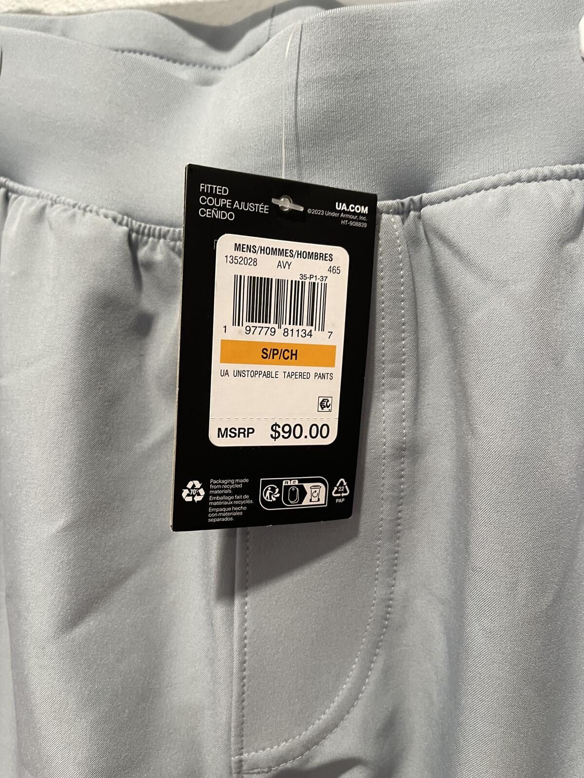 Under Armour Under Armour UA Unstoppable Tapered Pants S/P Light Gray Size US 30 / EU 46 - 3 Thumbnail