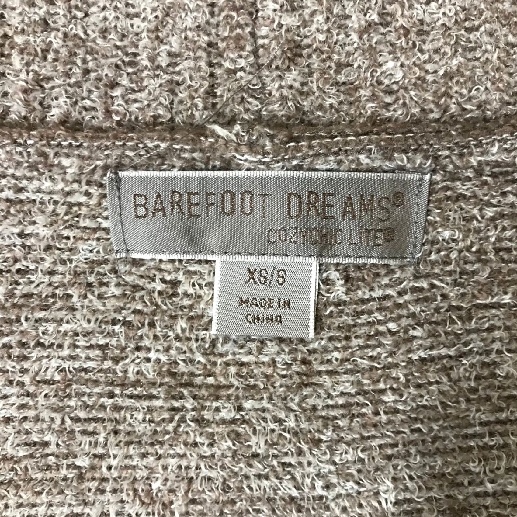 Vintage Barefoot Dreams Cardigan Duster Cozy Chic Lite Open-Knit Pockets Shawl Collar Long Sleeve XS S Beige Womens Casual Fall Winter Knit Open Size XS / US 0-2 / IT 36-38 - 7 Thumbnail