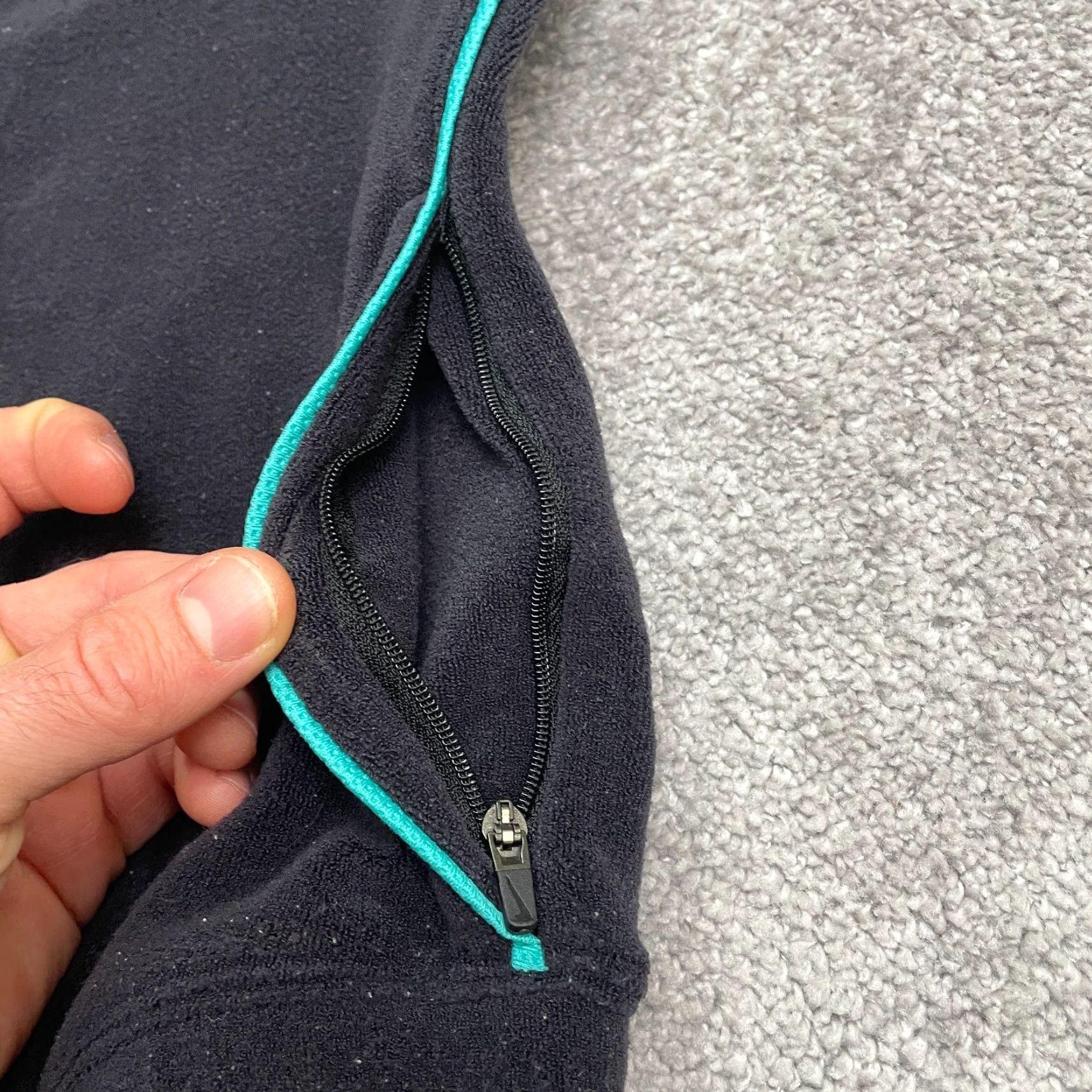 Nike Nike Hoodie Full Zip Sweatshirt Women S Black Blue Zip Pocket Active Comfort Size S / US 4 / IT 40 - 5 Thumbnail