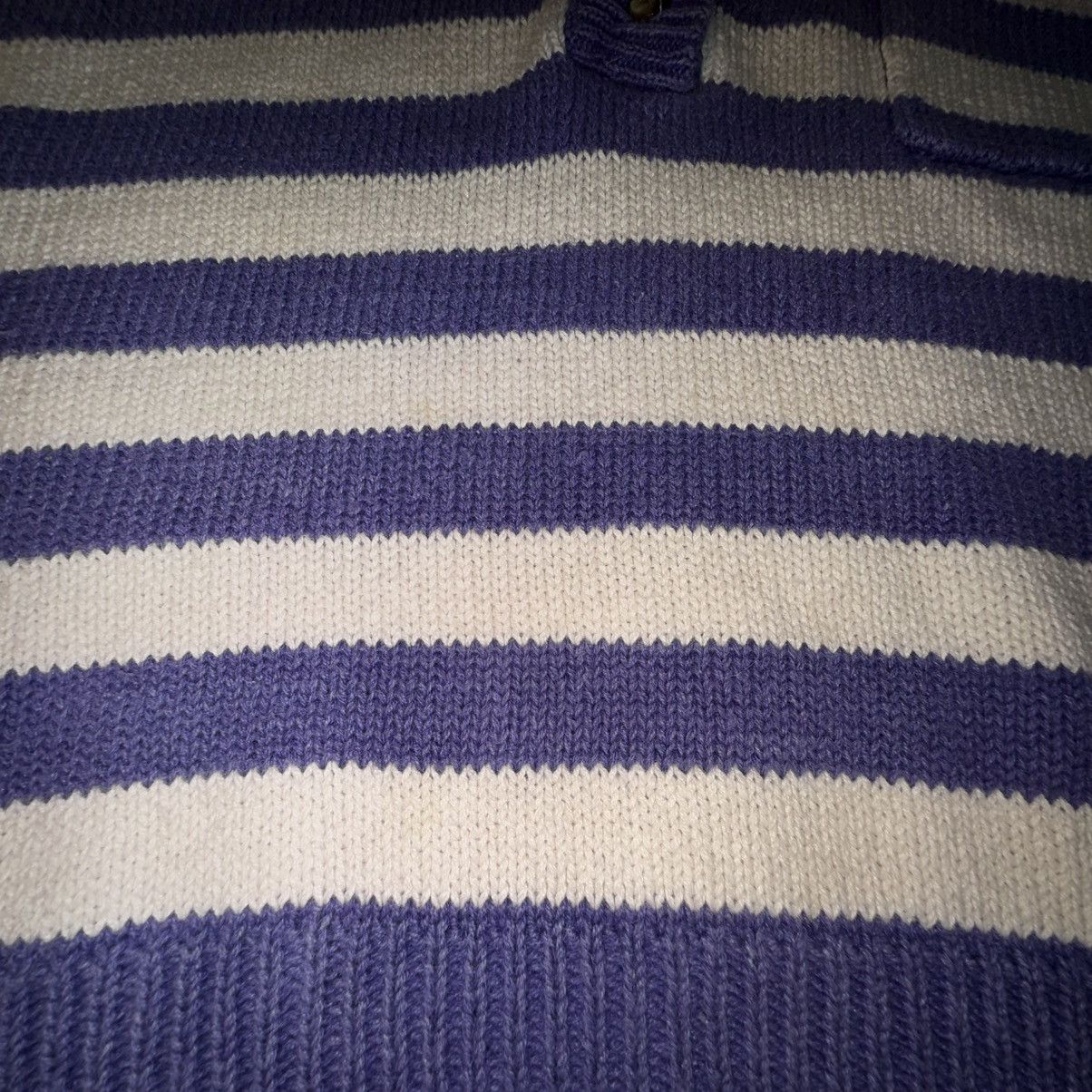 Other 80s Conspiracy Archive Shaker Knit Striped Mock Neck Purple Size L / US 10 / IT 46 - 18 Thumbnail