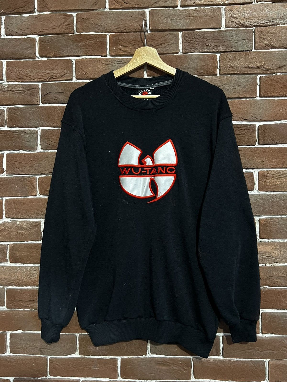 image of Vintage Wu Wear Big Logo Crewneck XL Rap Hip Hop in Black, Men's