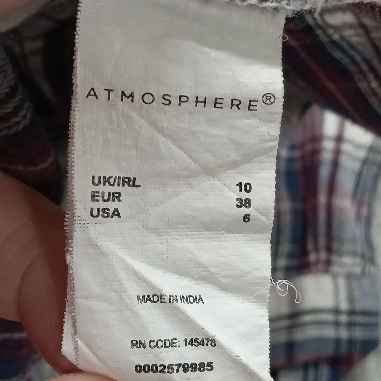 & Other Stories Atmosphere Shirt 6 Women's Roll Tab Sleeve Plaid Cotton Size S / US 4 / IT 40 - 4 Thumbnail