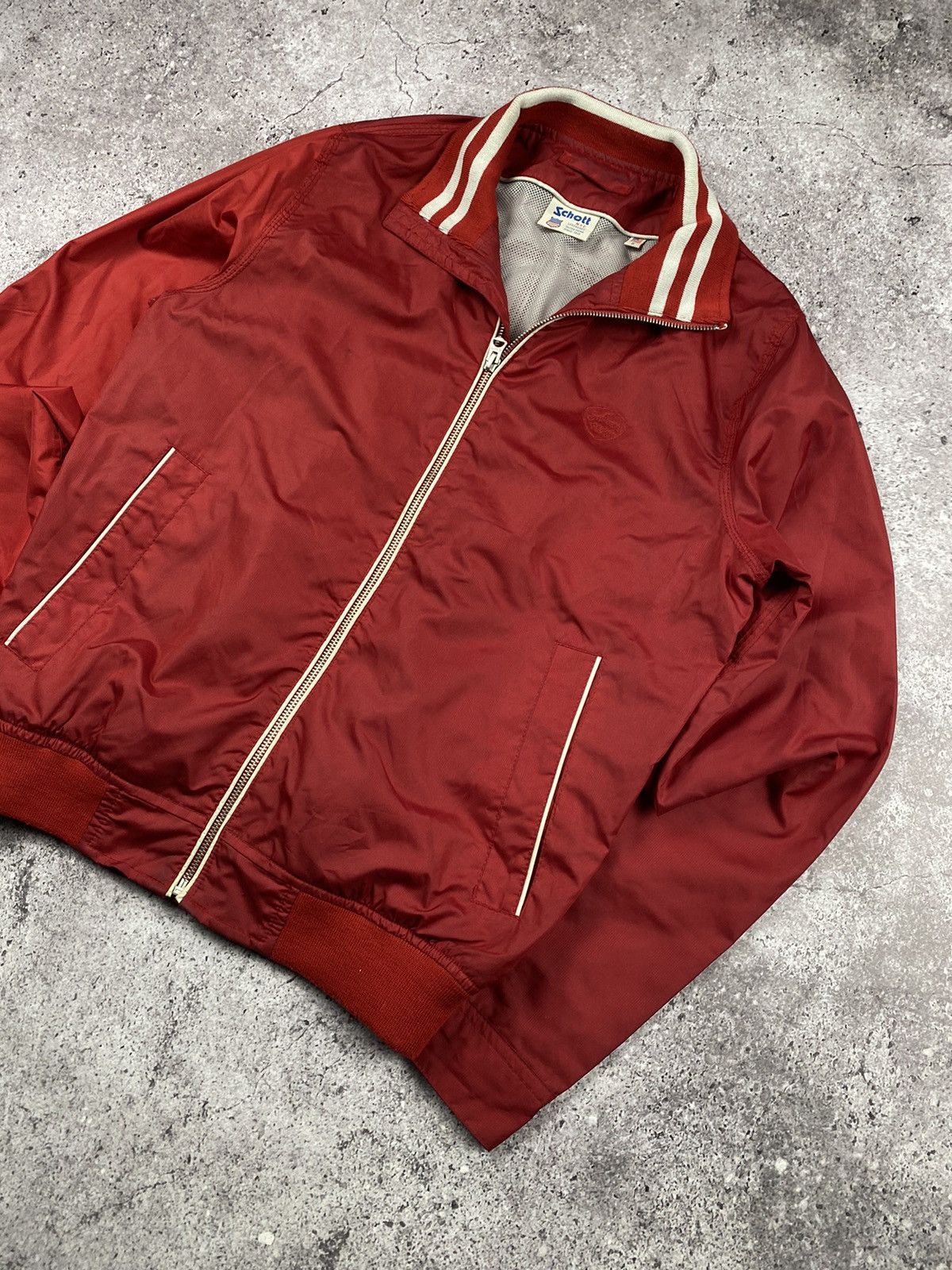 Schott × Vintage Vintage Schott Nylon Bomber Jacket Streetwear Military Rare Size US S / EU 44-46 / 1 - 2 Thumbnail