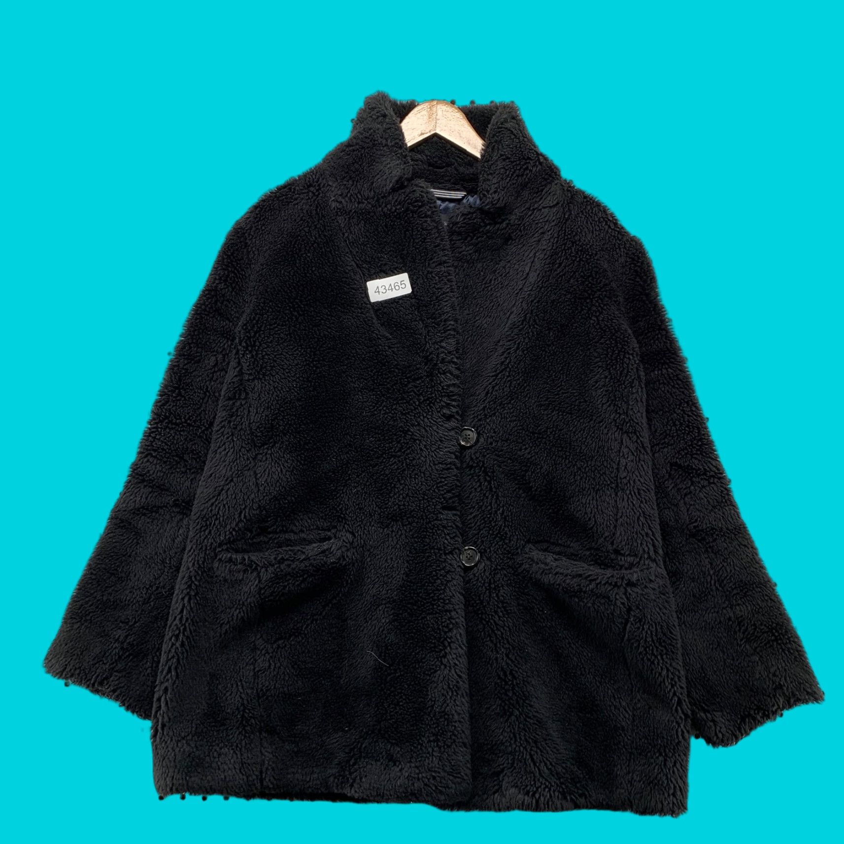 J.Crew VINTAGE JCrew Black Sherpa Teddy Coat Womens Medium Deep Pile Sherpa Casual Lined Size M / US 6-8 / IT 42-44 - 1 Thumbnail