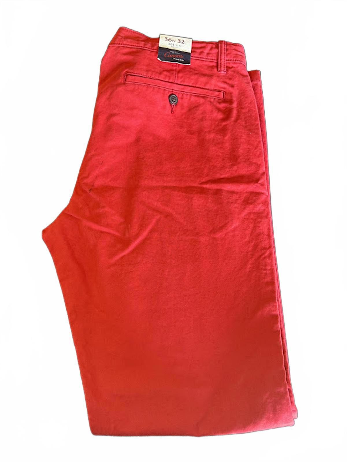 Lands' End Lands’ End Canvas 608 Slim Red Pants 36x32 NWT Size US 36 / EU 52 - 8 Thumbnail