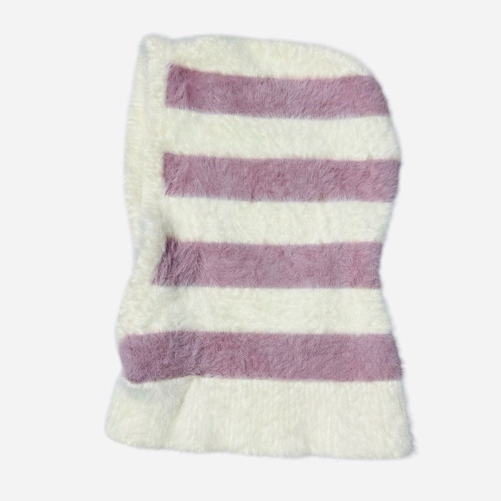 Other New Striped Purple & White Striped Fuzzy Balaclava Size ONE SIZE - 7 Thumbnail