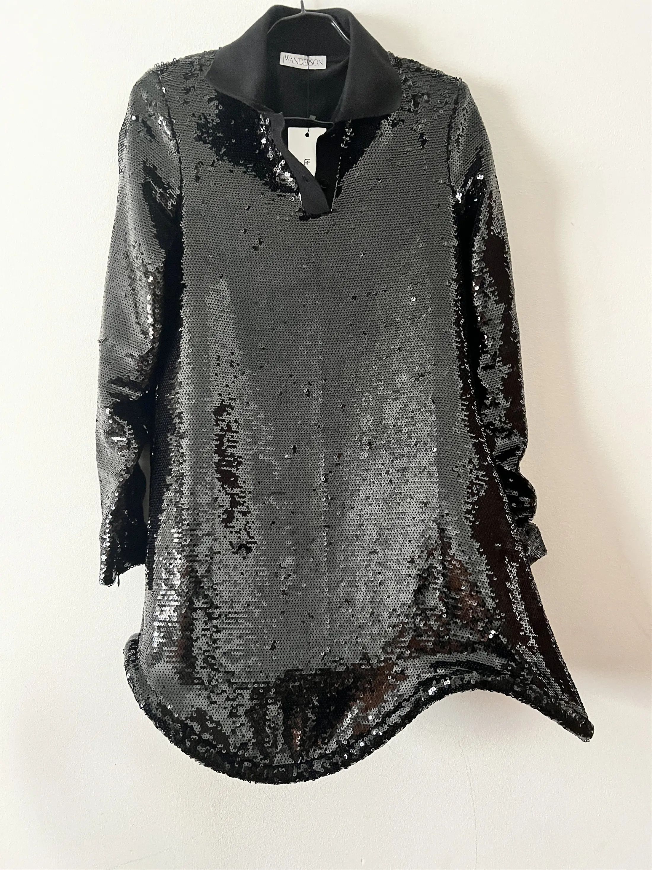 JW Anderson Sequined Polo Minidress Size XS / US 0-2 / IT 36-38 - 3 Thumbnail