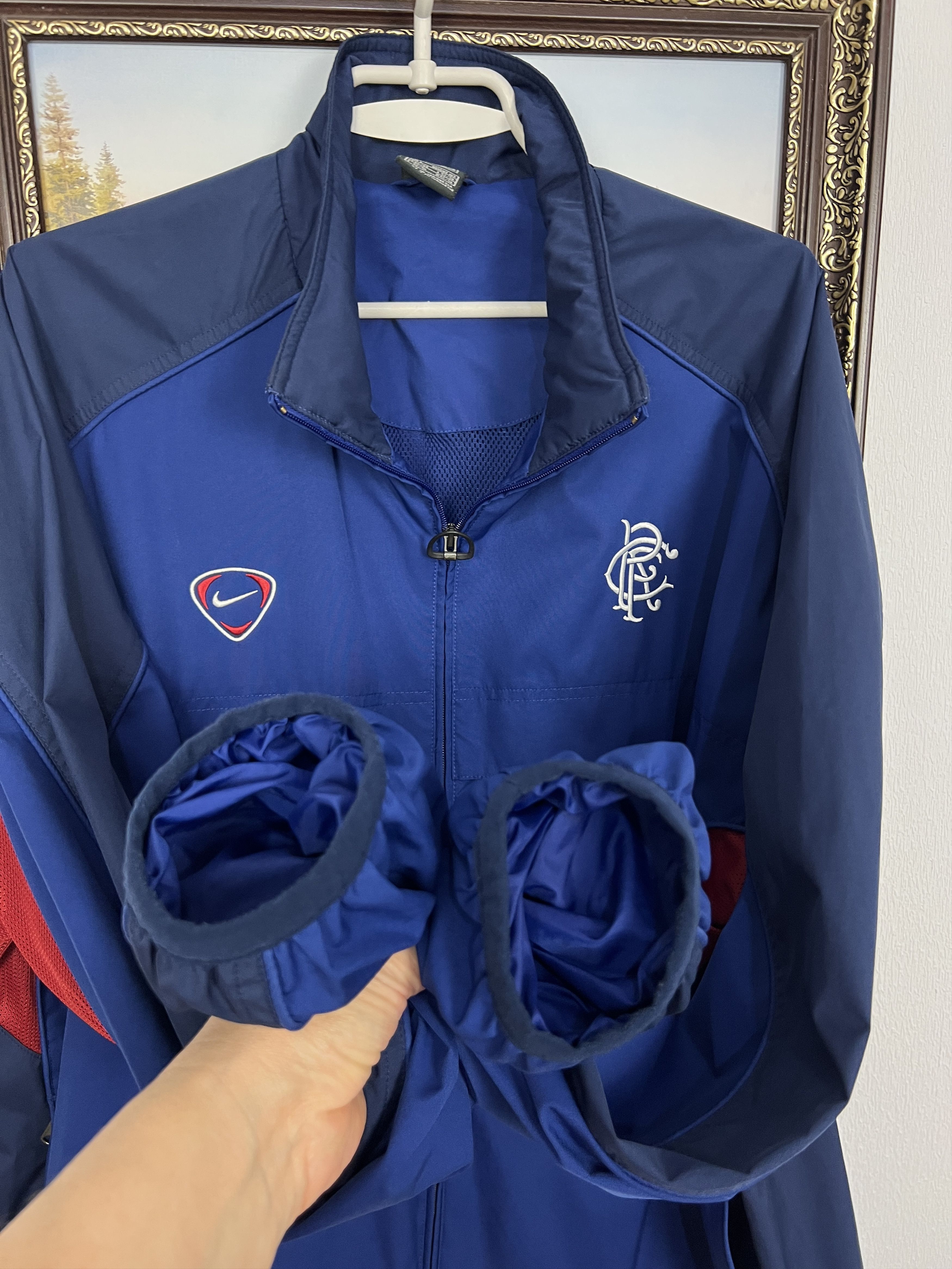 Nike Vintage 90's Nike Glasgow Rangers Jacket Football Track Top Size US L / EU 52-54 / 3 - 6 Thumbnail