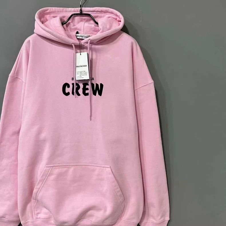 Balenciaga Balenciaga Pink CREW Letter Hoodie Sweatshirt Size US S / EU 44-46 / 1 - 3 Thumbnail