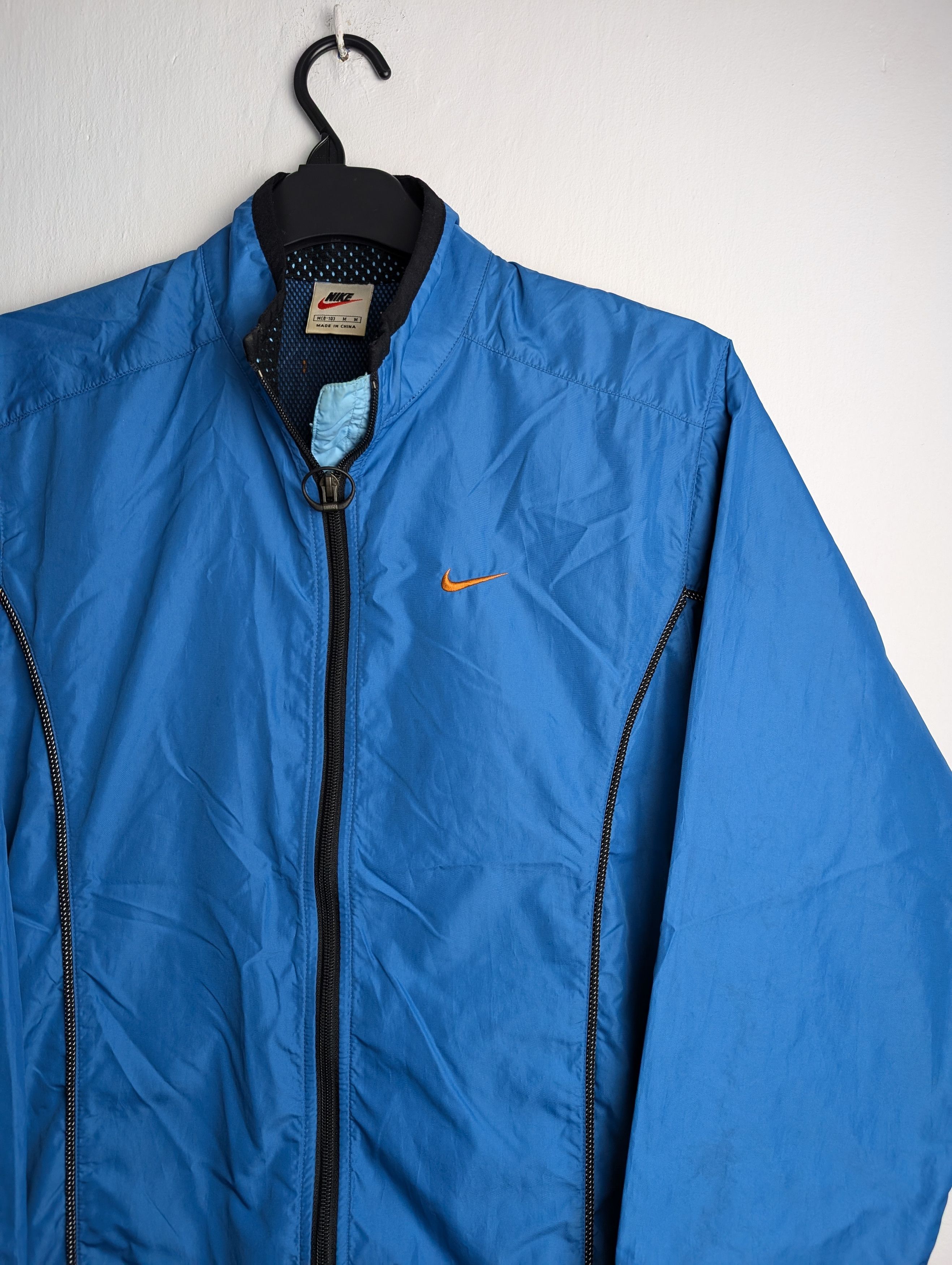 Nike × Vintage Vintage 90s Nike Windbreaker Full Zip Track Jacket Size US M / EU 48-50 / 2 - 2 Thumbnail
