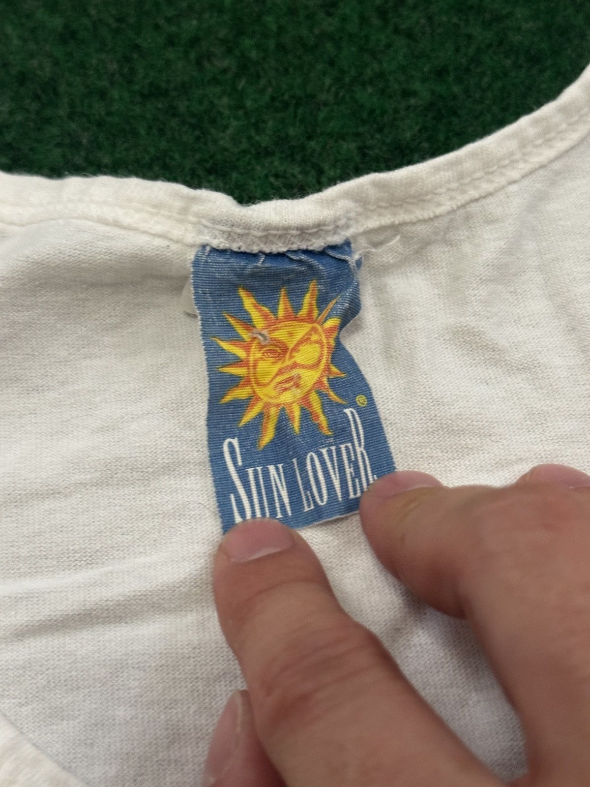 Vintage Vintage 90s Sun Lover Florida White Retro Lrg Tank Top Size US L / EU 52-54 / 3 - 5 Thumbnail