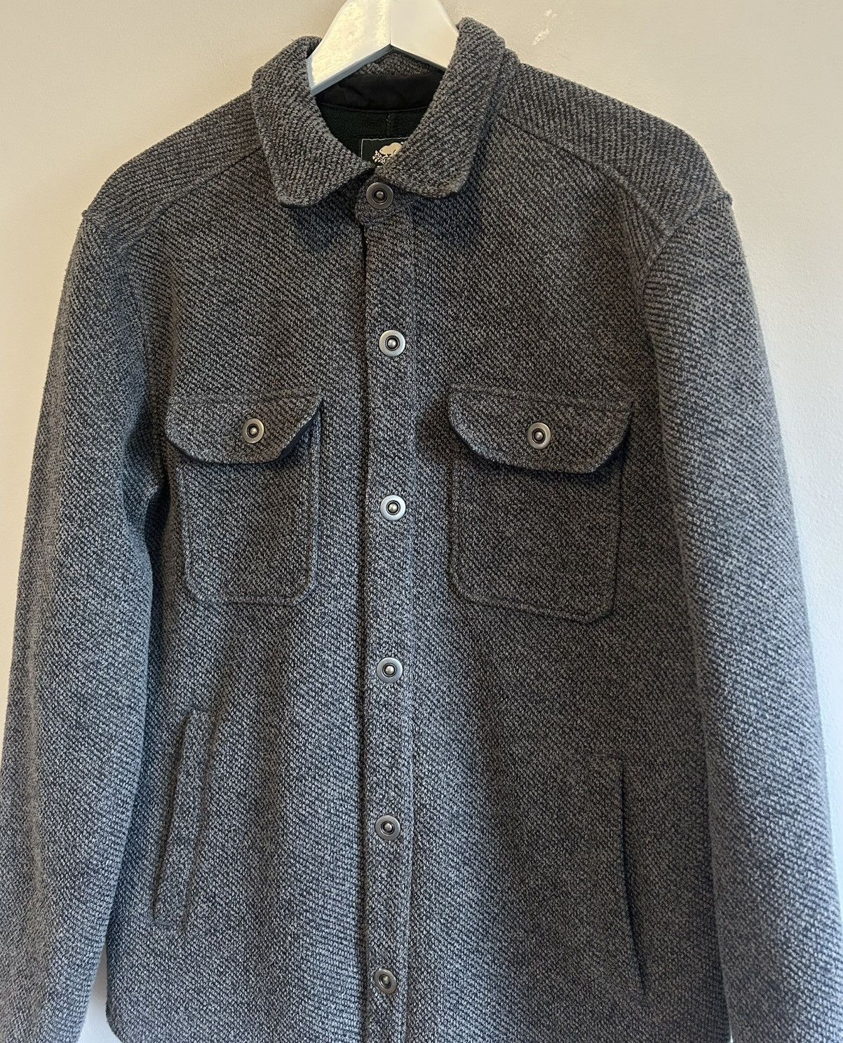 Roots Vintage Roots Canada Grey Twill Metal Snap Button Jacket Size US L / EU 52-54 / 3 - 7 Thumbnail
