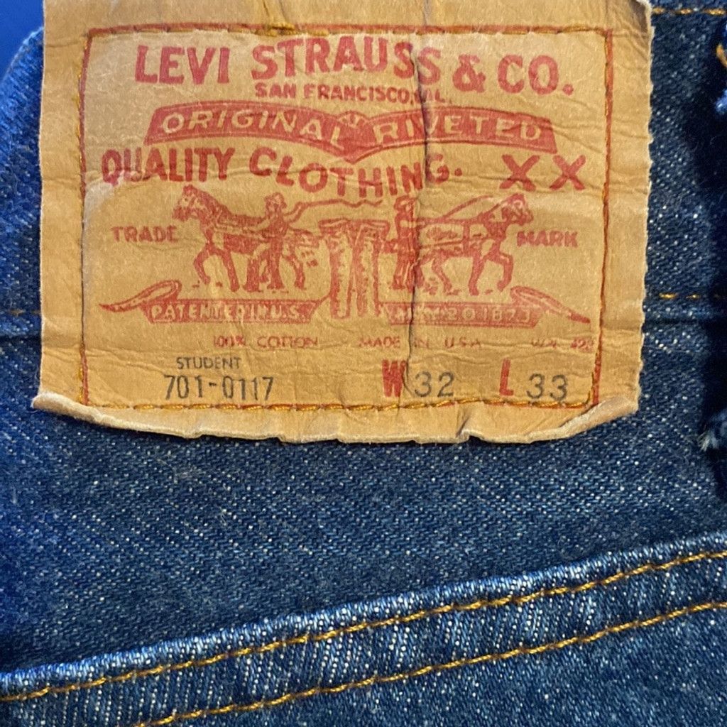 Levi's LEVI'S Red Tab Student Authentic Jeans waist is 29.5 sz 32 Size 29" - 3 Thumbnail