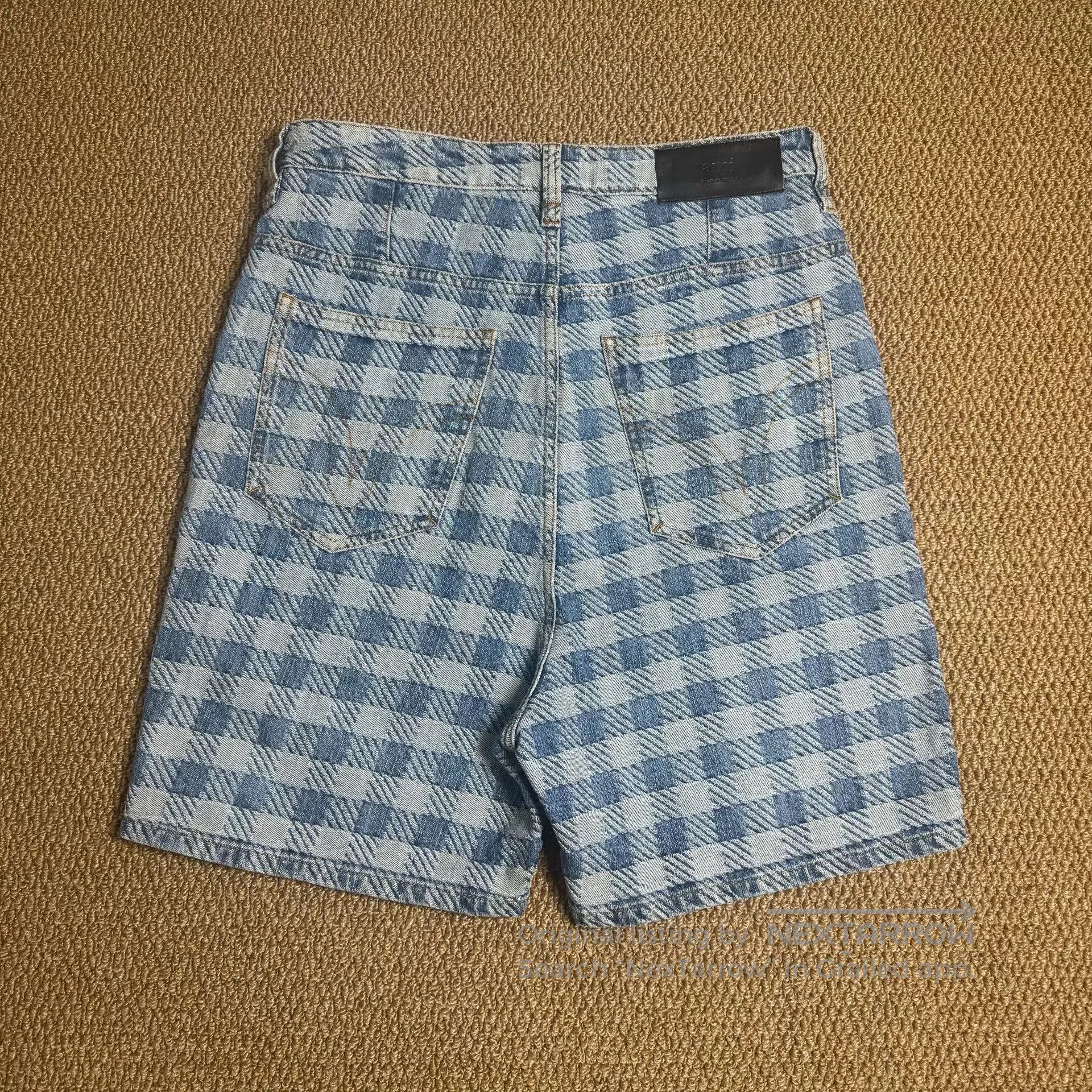 Japanese Brand Ami Men's Blue Denim Shorts Size 30. Size US 30 / EU 46 - 2 Thumbnail