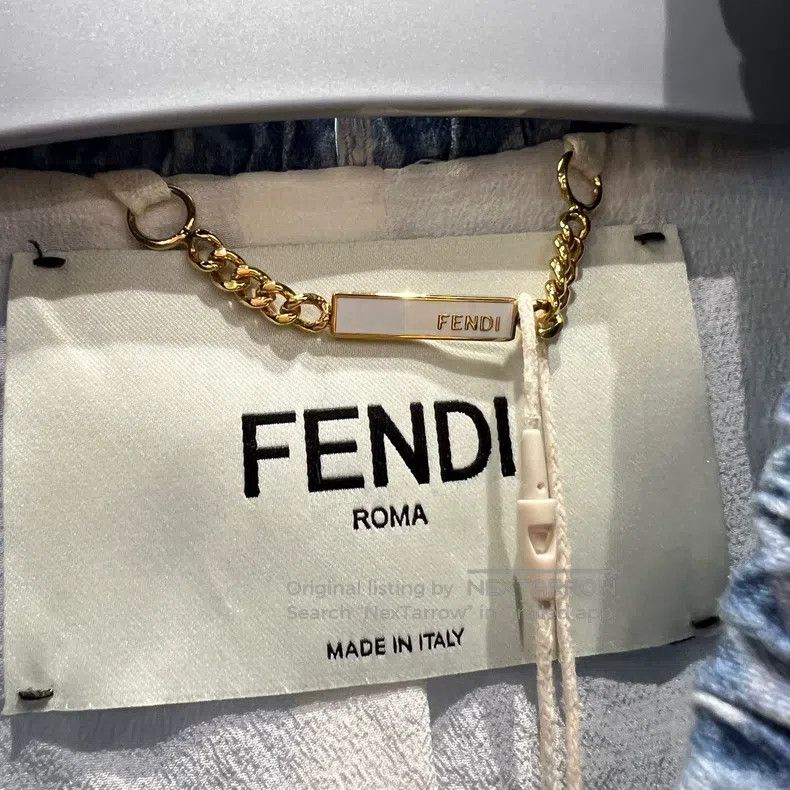 Fendi Fendi Full Print Slogan Lettering Casual Zipper Crop Jacke Size S / US 4 / IT 40 - 3 Thumbnail
