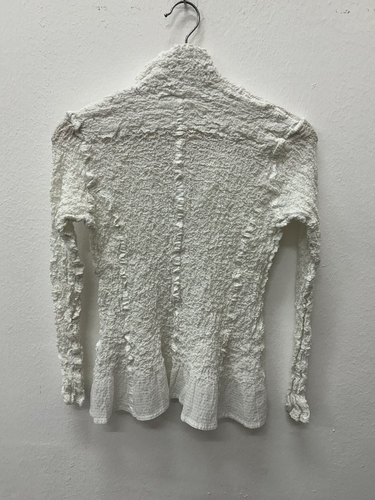 Pleats Please Issey Miyake Issey Miyake Me Frilled Jacket White Cotton/Polyester Japan Size US S / EU 44-46 / 1 - 13 Thumbnail