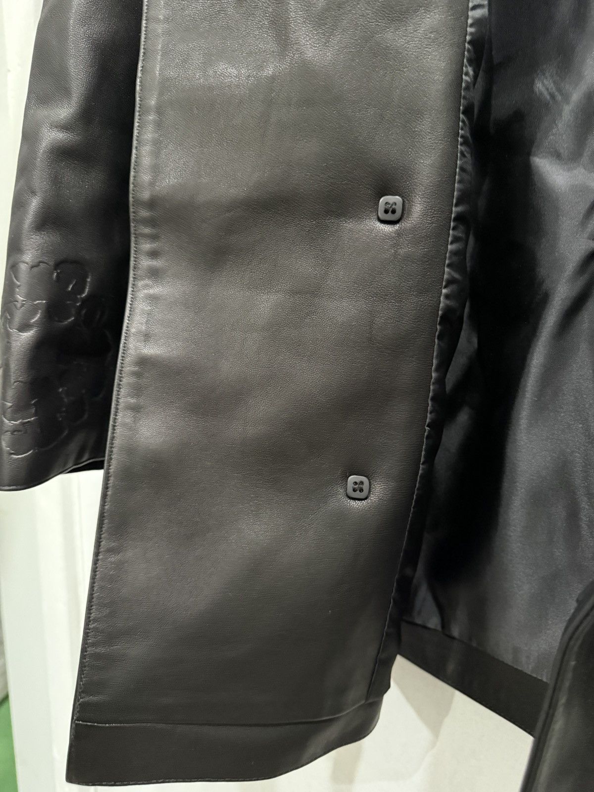 DENIM TEARS Denim Tears Oakland Wreath Winter Leather Coat Size US S / EU 44-46 / 1 - 8 Thumbnail