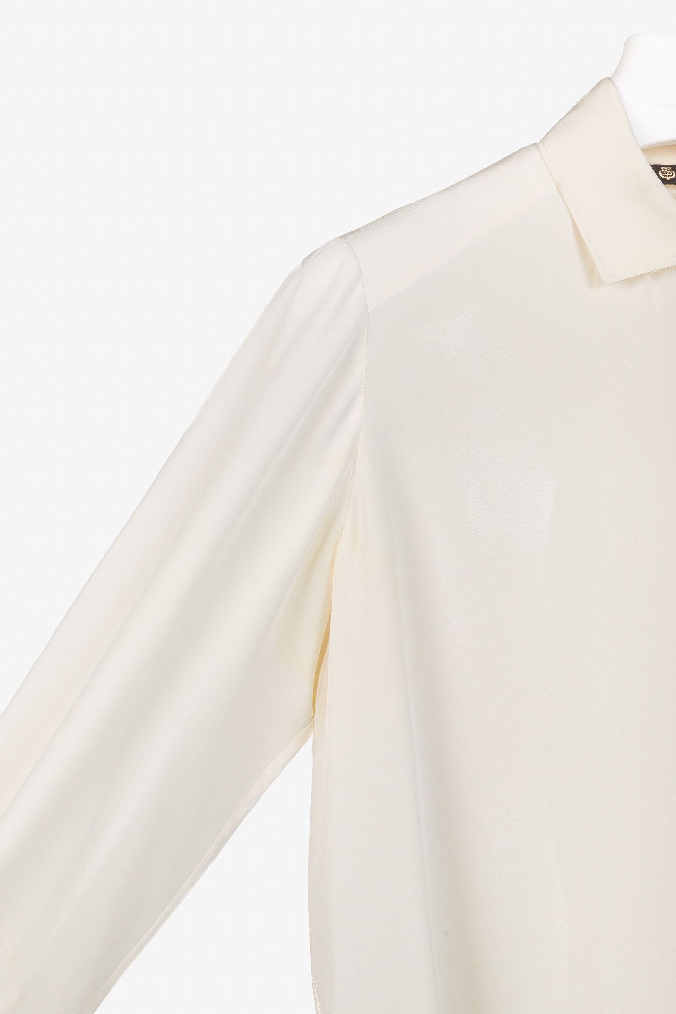 Loro Piana Loro Piana Cream Silk Knit-Insert Buttoned Shirt Size M / US 6-8 / IT 42-44 - 5 Thumbnail