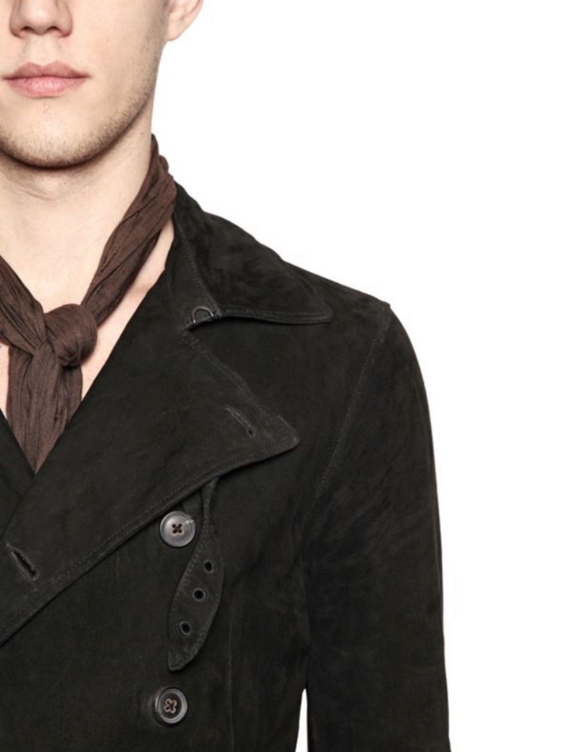 John Varvatos Suede Colonial Jacket. 48 Size US M / EU 48-50 / 2 - 5 Thumbnail