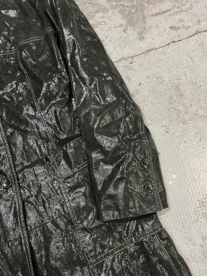 Vintage 1990s Roberto Cavalli Dark Green Trench Coat Size XS / US 0-2 / IT 36-38 - 7 Thumbnail