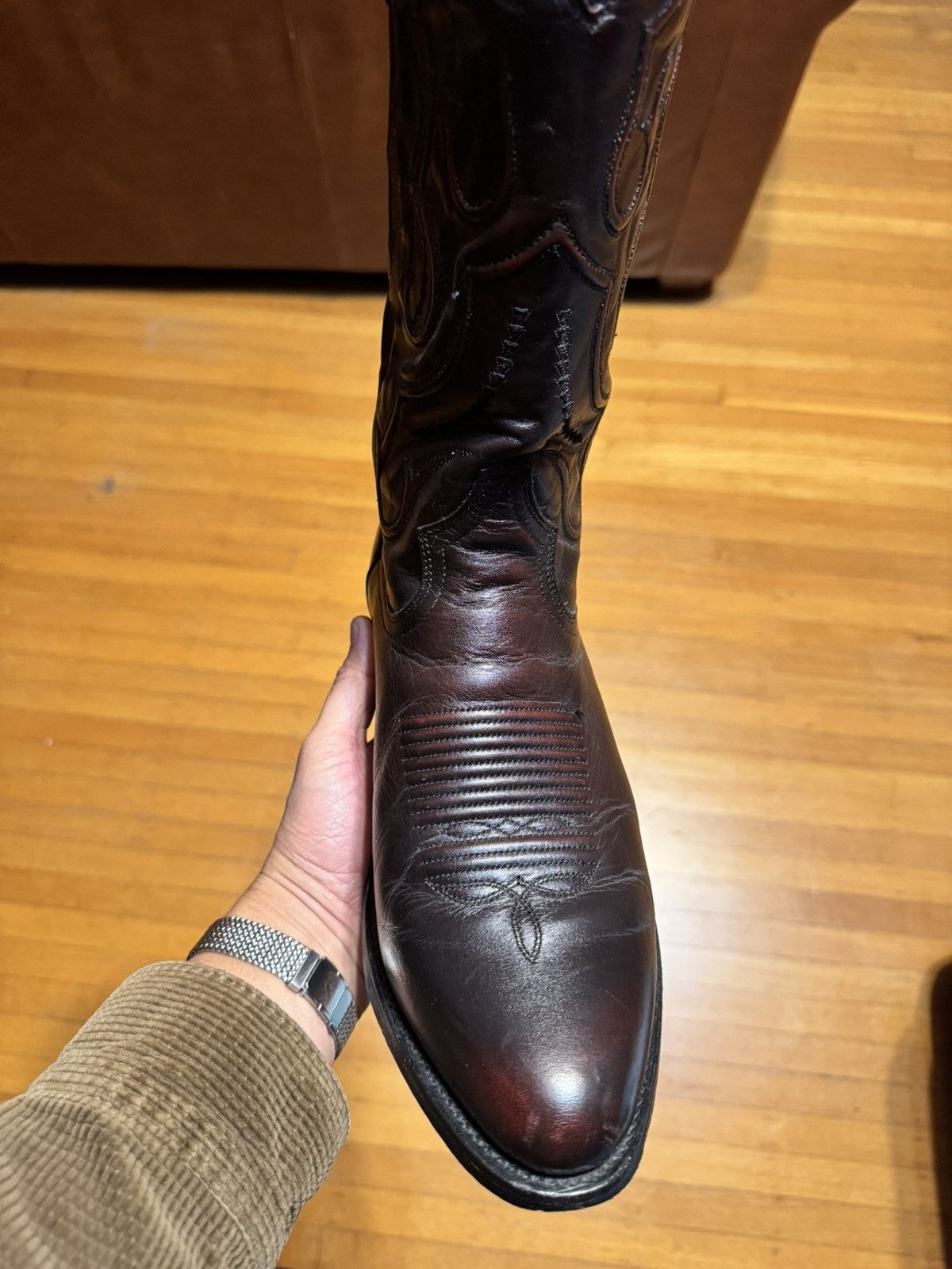 Stetson Stetson Carlisle Cowboy Boots In Cherry Black (9) Size US 9 / EU 42 - 3 Thumbnail