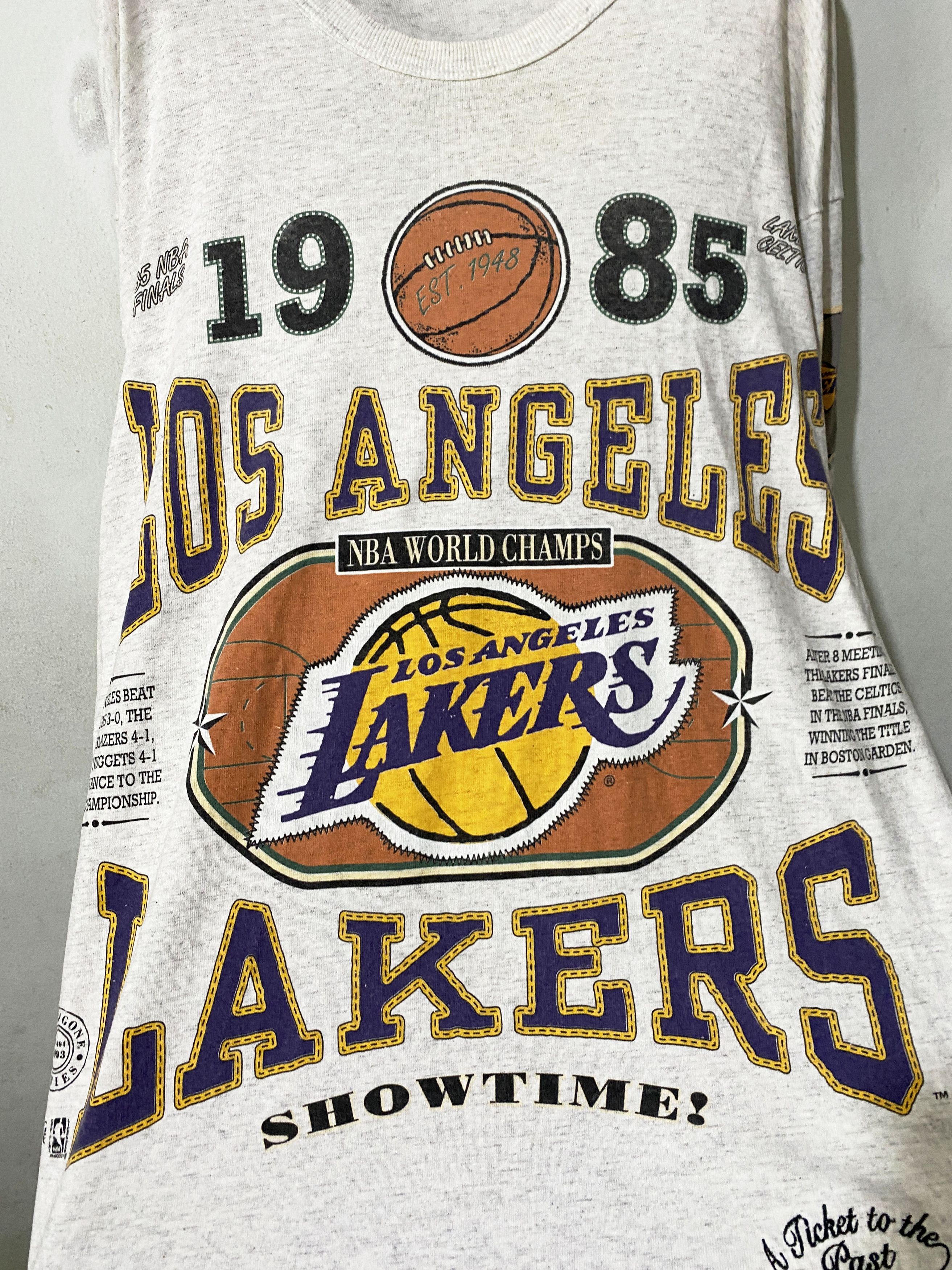 NBA Vintage LOS ANGELES LAKERS NBA World Champs 1985 Jesey Shirt Size US XL / EU 56 / 4 - 2 Thumbnail