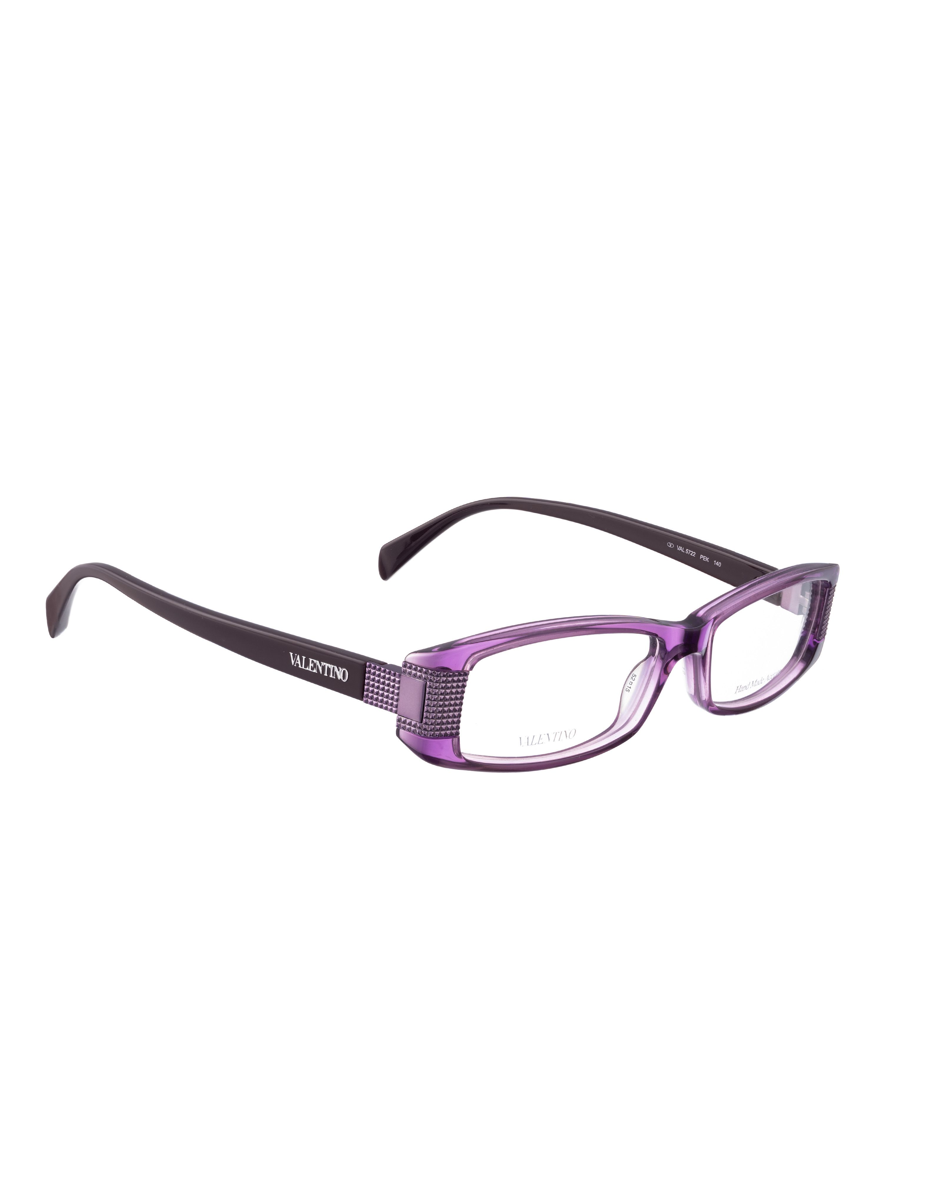 Valentino 00s Transparent Purple Plastic Glasses