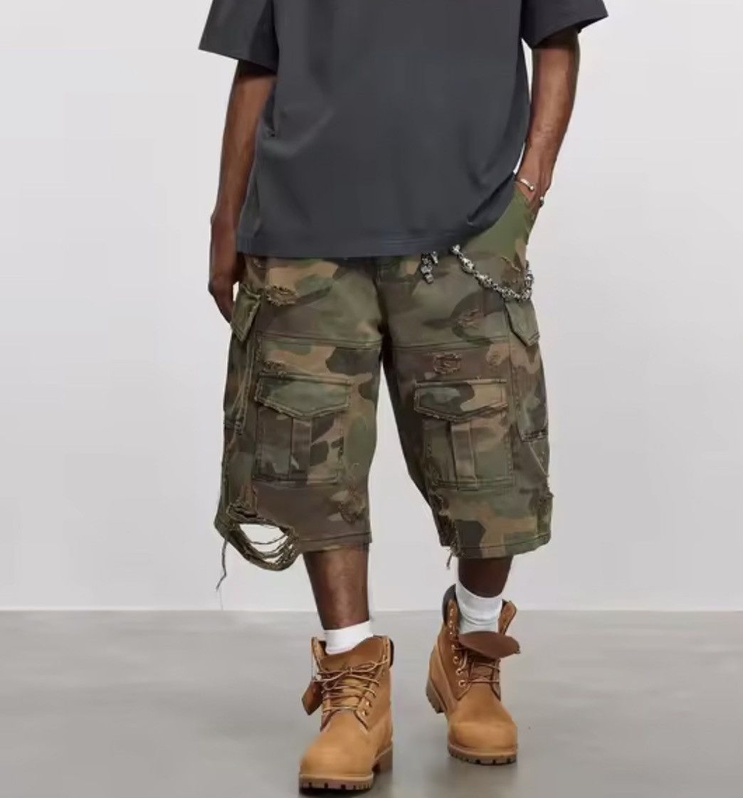Vintage ltx Louisvuitton playboicarti style opium camo cargo shorts Size US 29 - 5 Thumbnail