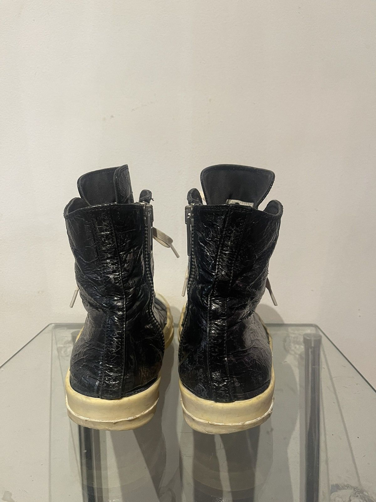 Rick Owens × Rick Owens Drkshdw Rick Owens Drkshdw 2014 Black Faded Ramones Size US 9.5 / EU 42-43 - 4 Thumbnail